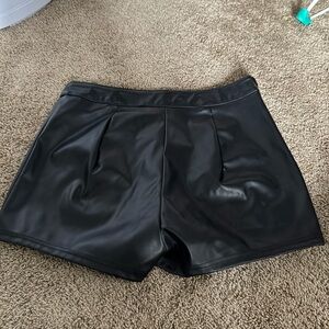 Leather shorts
